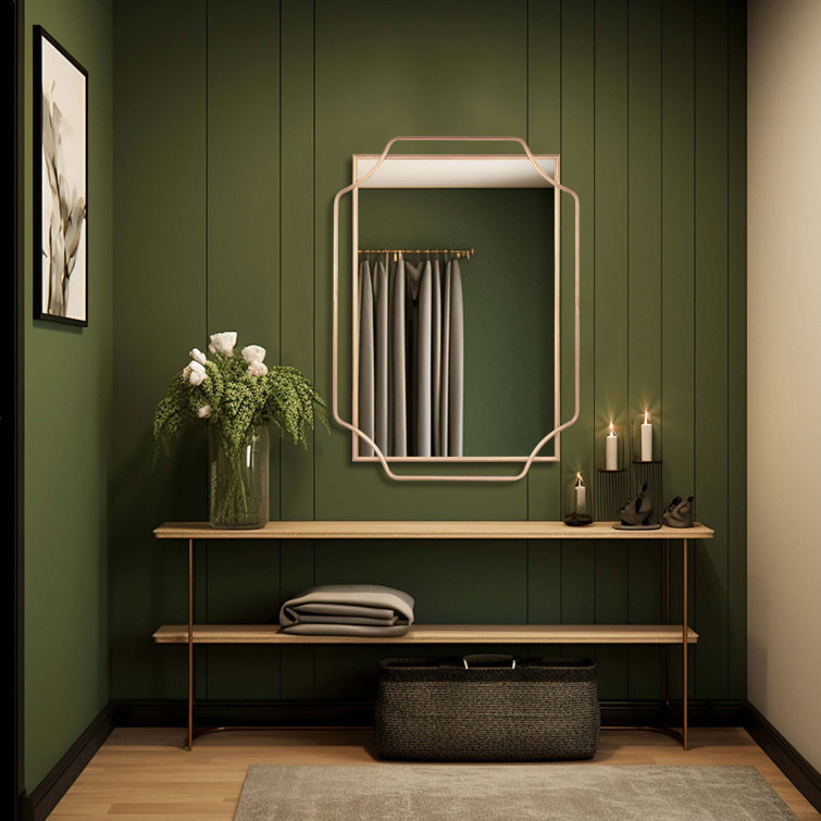 Amir Bronze Rectangular Metal Wall Mirror