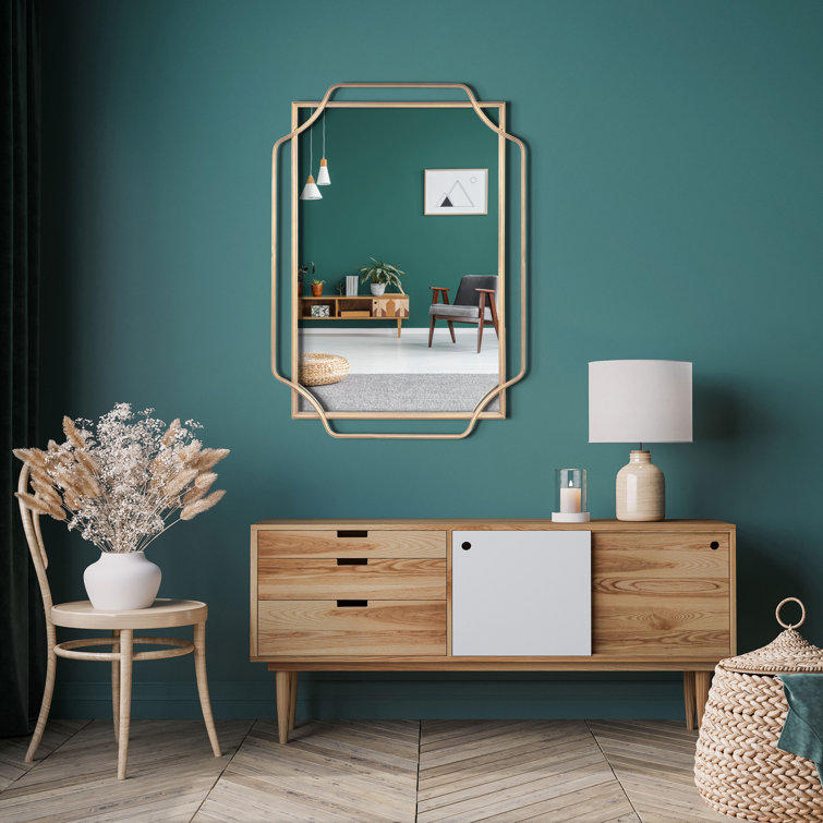 Amir Bronze Rectangular Metal Wall Mirror