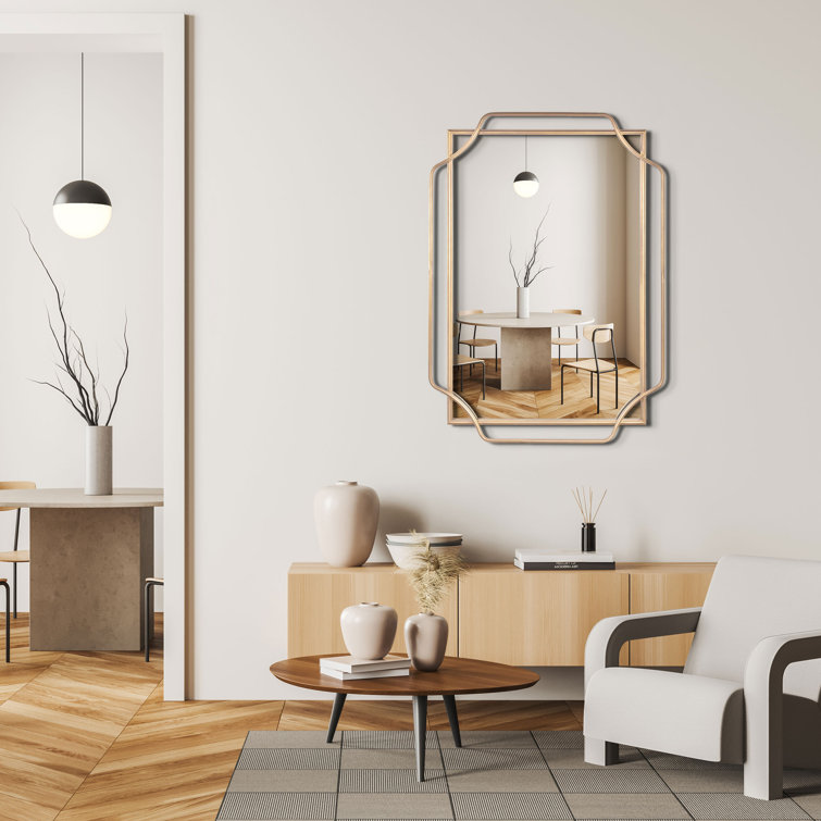 Amir Bronze Rectangular Metal Wall Mirror