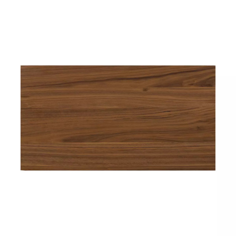 Daniella Campaign-Style 2-Drawer Natural Walnut Nightstand