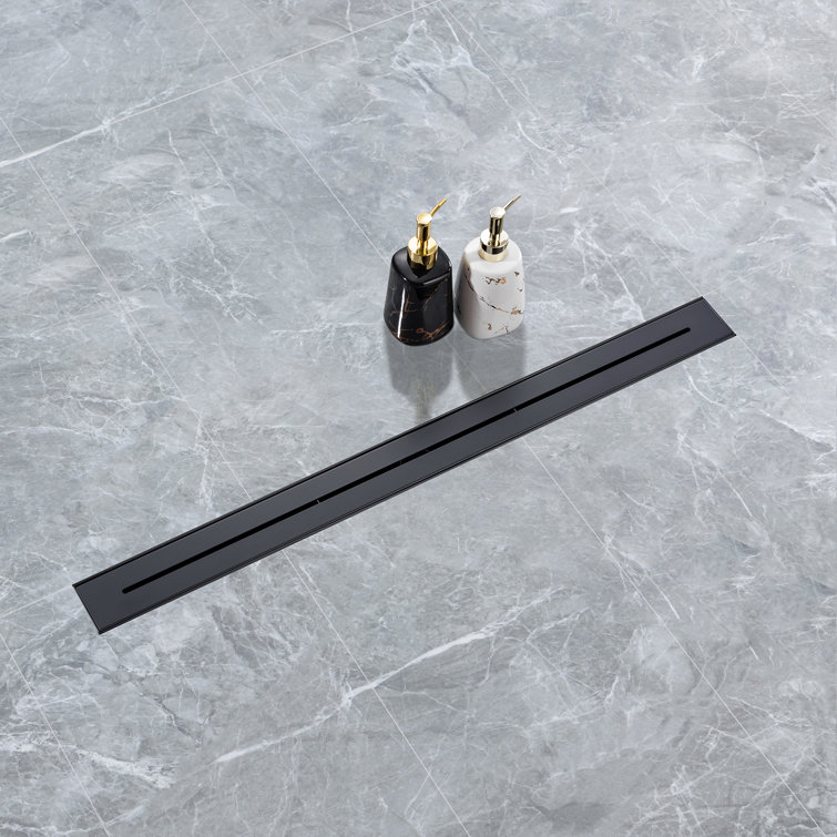 Matte Black 32'' Linear Grid Shower Drain
