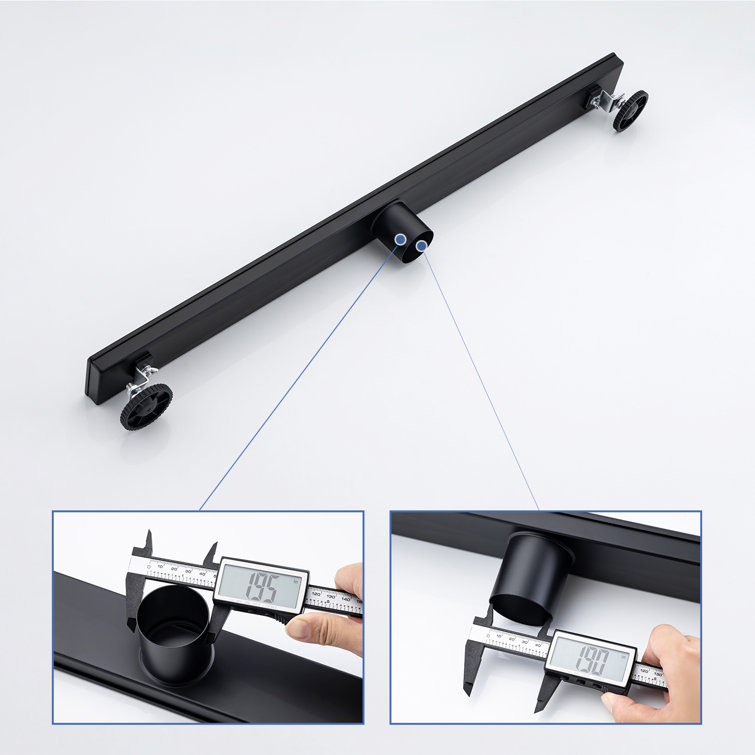 Matte Black 32'' Linear Grid Shower Drain