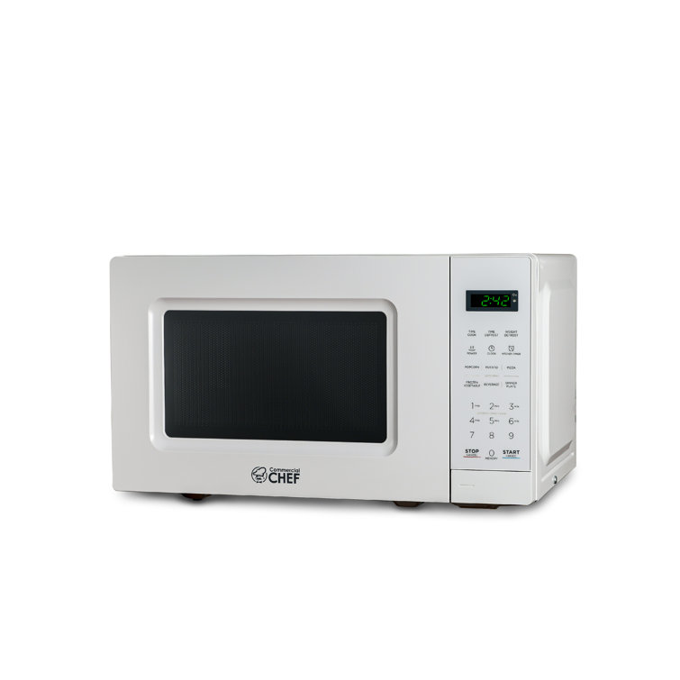 Compact White 0.7 Cu Ft Countertop Microwave Oven for RV