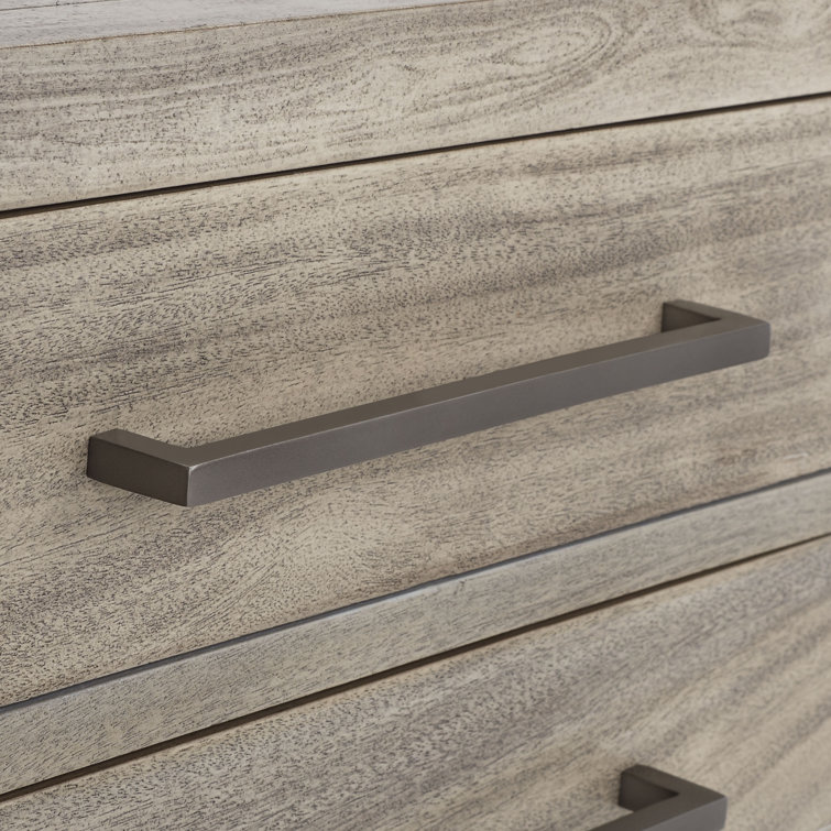 Ariella Light Grey Mahogany 3-Drawer Nightstand