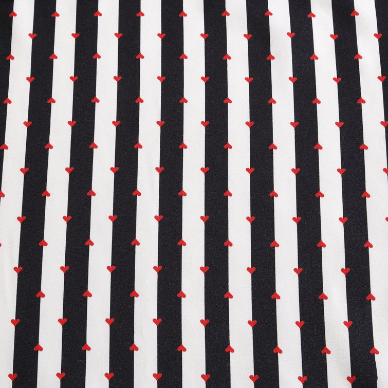 Twin Black and White Striped Polyester Duvet Cover Set