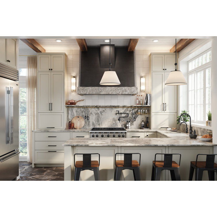 Matte Black High-Arch Pull-Down Kitchen Faucet with Spray