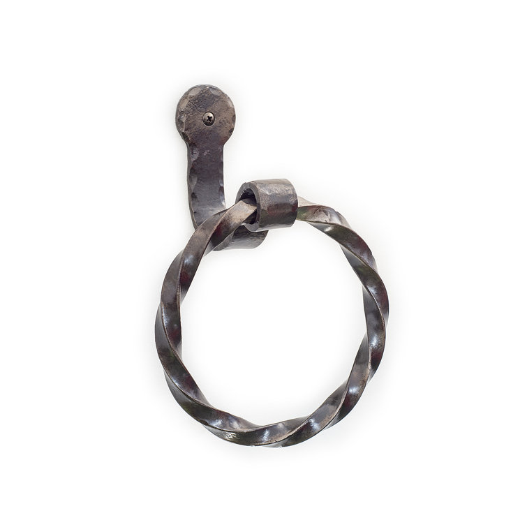 Hand Forged Natural Iron Wall Mounted Towel Ring
