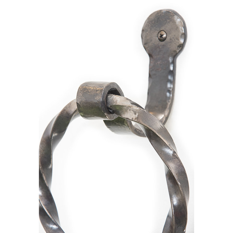 Hand Forged Natural Iron Wall Mounted Towel Ring