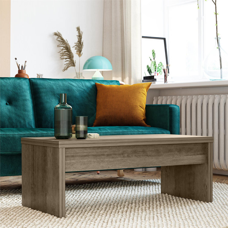 Rustic Oak Rectangular Lift-Top Coffee Table