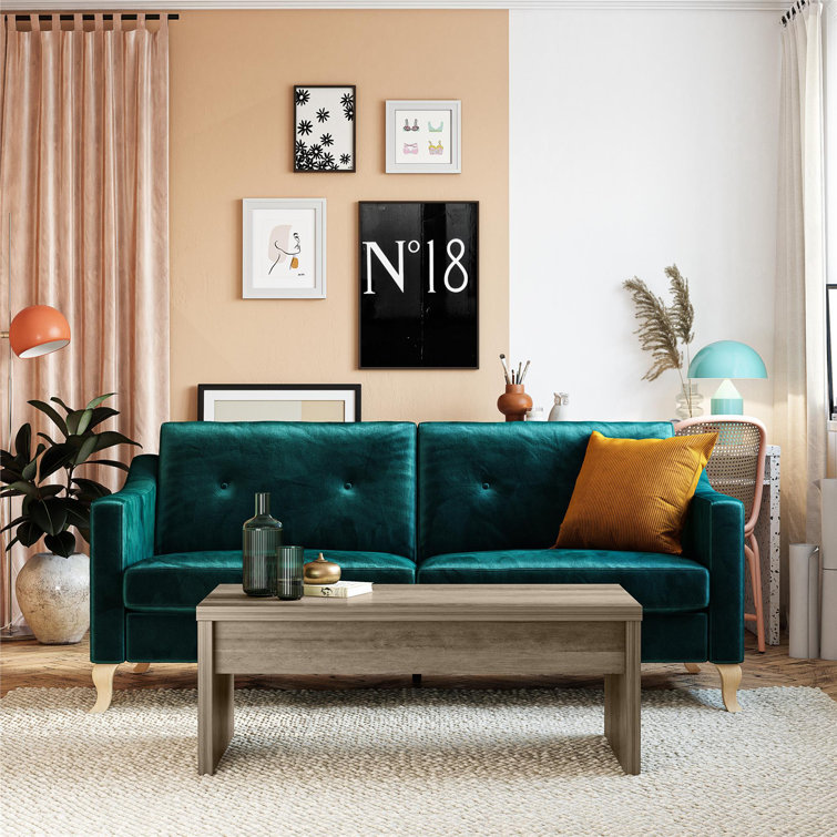 Rustic Oak Rectangular Lift-Top Coffee Table