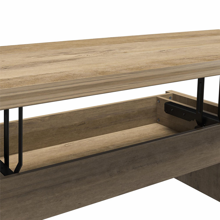 Rustic Oak Rectangular Lift-Top Coffee Table