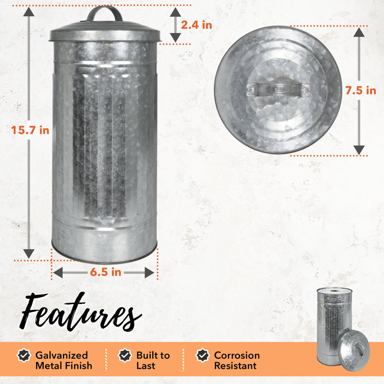 Galvanized Silver Farmhouse Free Standing Toilet Paper Holder