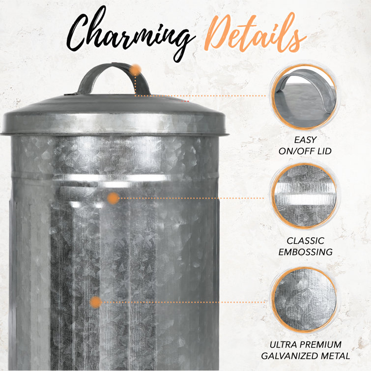 Galvanized Silver Farmhouse Free Standing Toilet Paper Holder