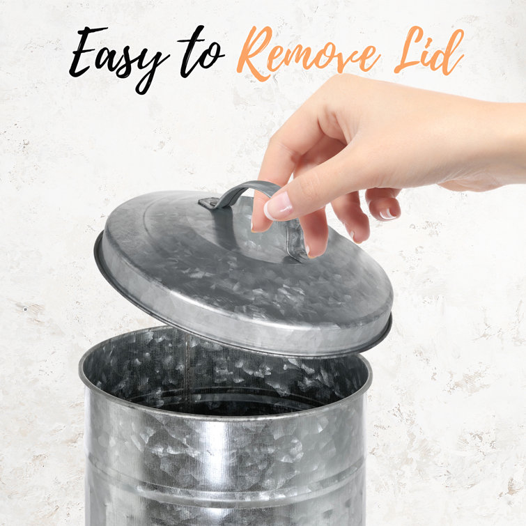 Galvanized Silver Farmhouse Free Standing Toilet Paper Holder