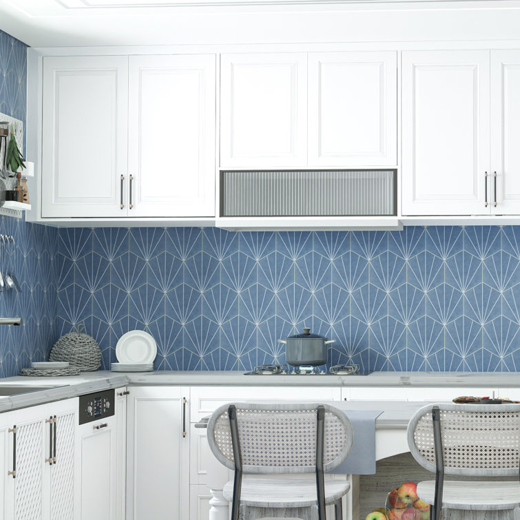 Aster Blue Hexagon Porcelain Wall & Floor Tile