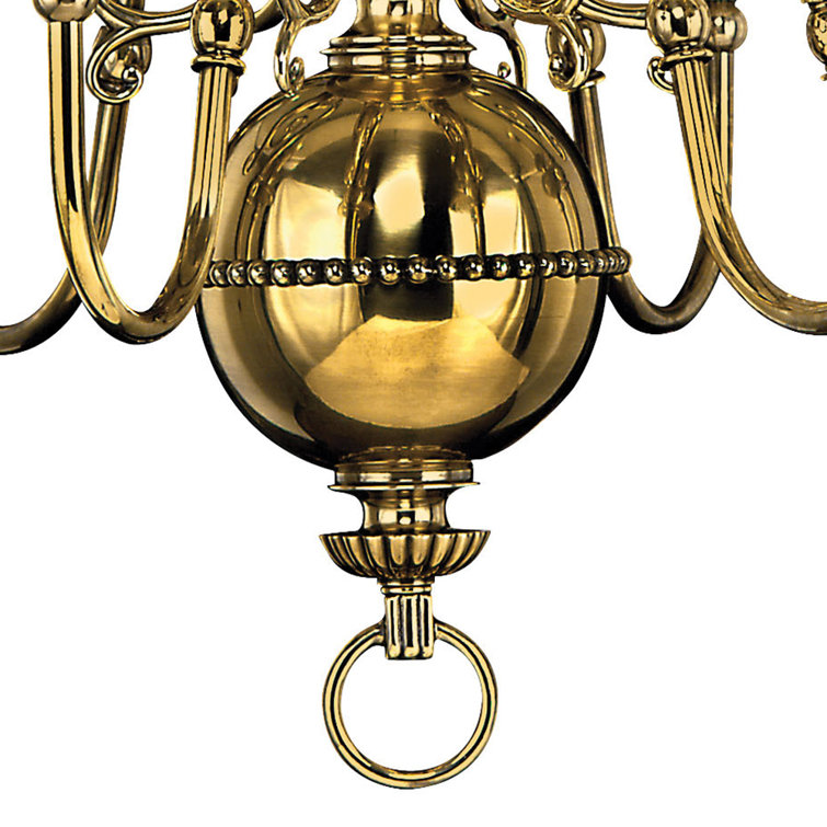 Cambridge Classic New England 6-Light Brass Beaded Chandelier