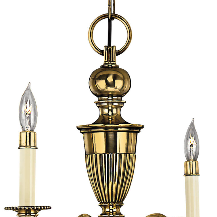 Cambridge Classic New England 6-Light Brass Beaded Chandelier