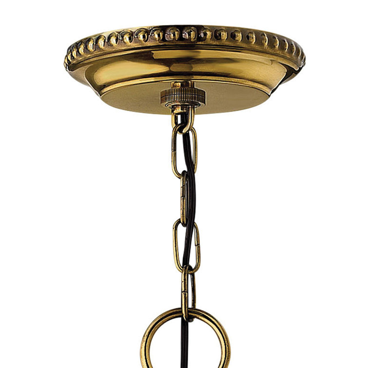 Cambridge Classic New England 6-Light Brass Beaded Chandelier