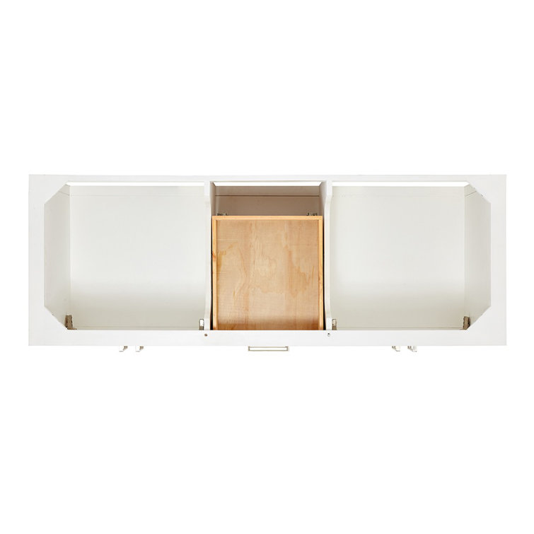 Magnolia 61" White Double Sink Bathroom Vanity with Marble Top