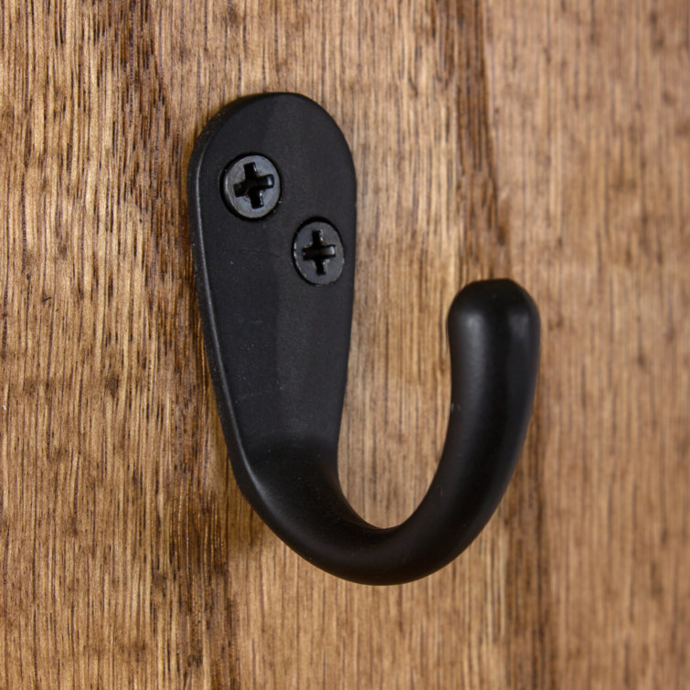 Matte Black Zinc Wall Mounted Individual Robe Hook Set