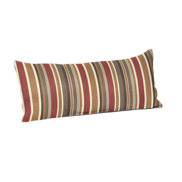 Sunbrella Carousel Confetti Striped 22" Lumbar Pillow