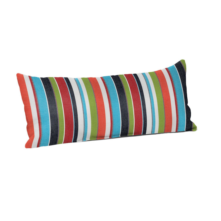 Sunbrella Carousel Confetti Striped 22" Lumbar Pillow