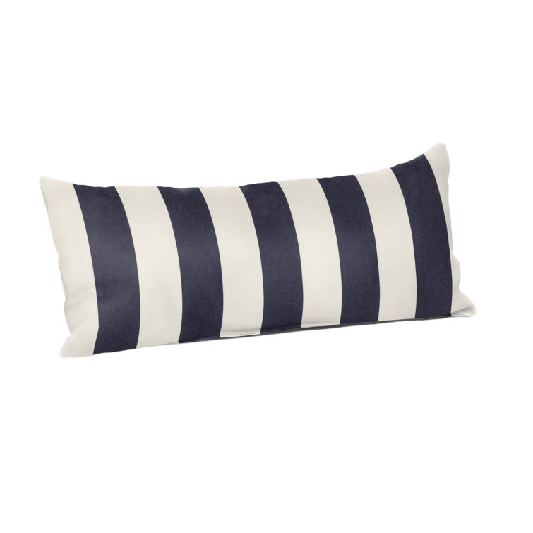 Casual Cushion Stripe Sunbrella Fabric 1-Piece Indoor/Outdoor Pillow