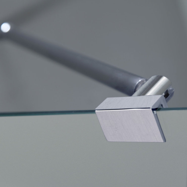 Avalux 34" x 34" Frosted Glass Frameless Shower Enclosure with Stainless Steel Hardware