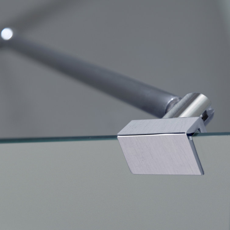 Avalux GS 32-in Frameless Frosted Glass Shower Enclosure with Stainless Steel Hardware