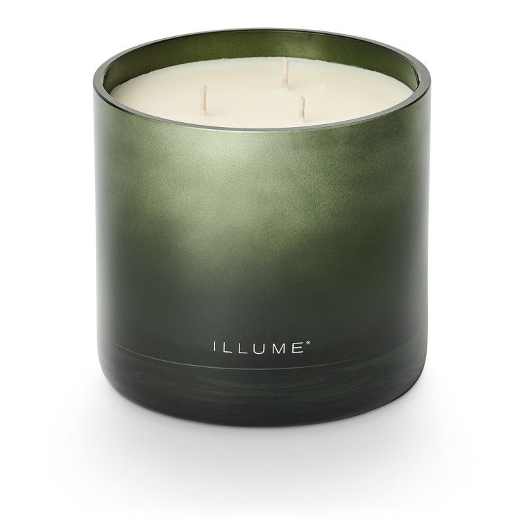 Green Ombre Glass Soy Christmas Scented Candle