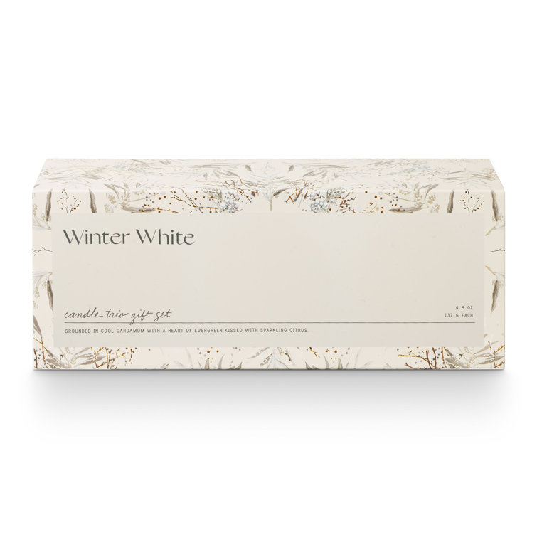 Winter White Soy Scented Votive Candle Trio Set