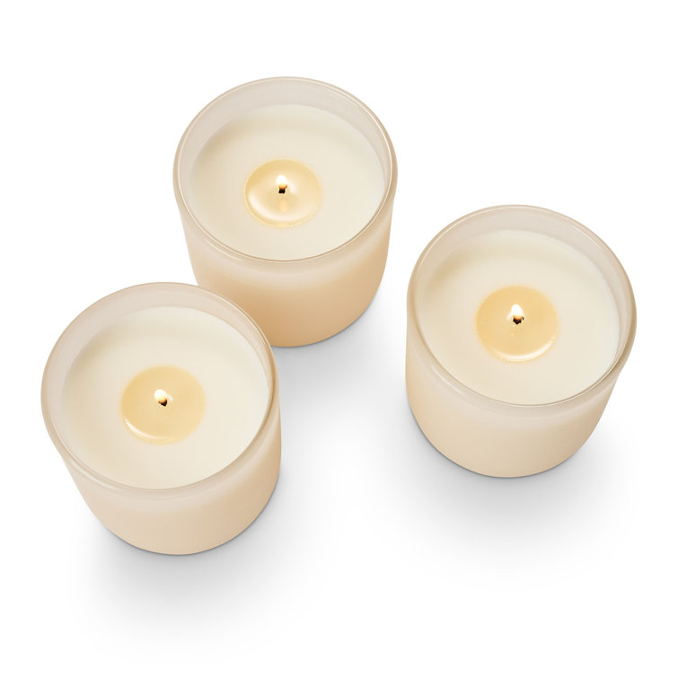 Winter White Soy Scented Votive Candle Trio Set