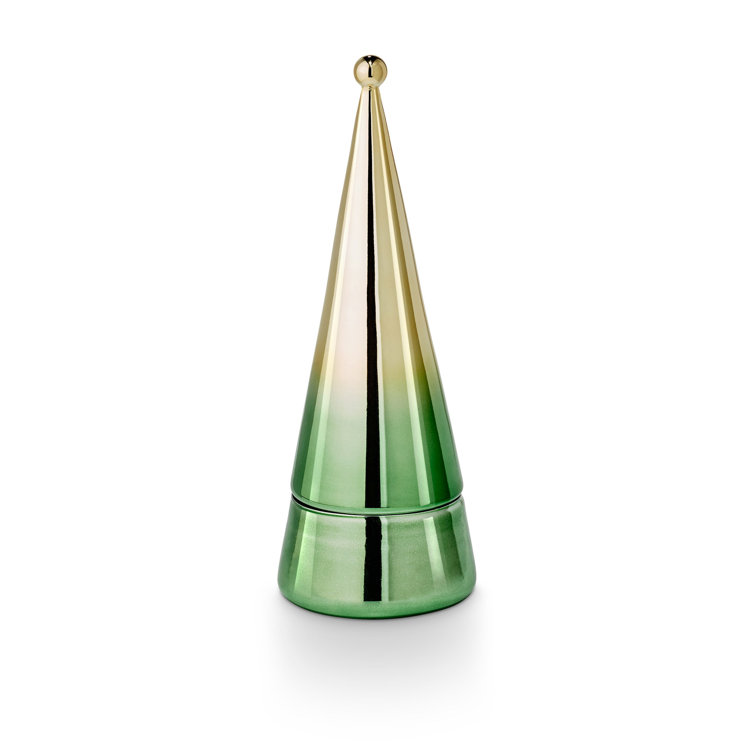 ILLUME Noble Holiday Balsam & Cedar Large Crackle Glass Candle