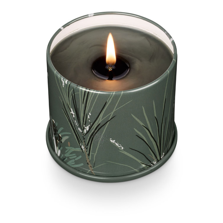 Green Winter Forest Soy Scented Candle in Tin