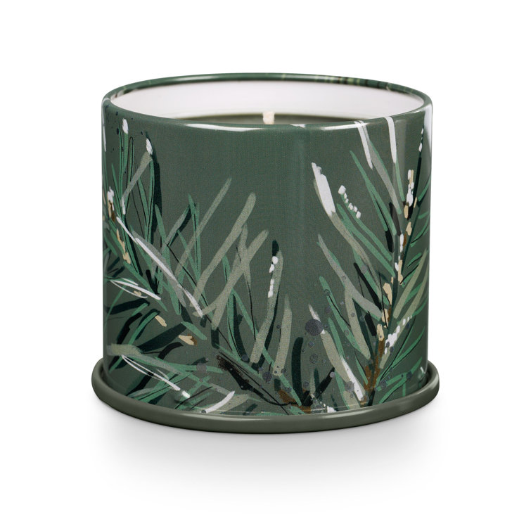Green Winter Forest Soy Scented Candle in Tin