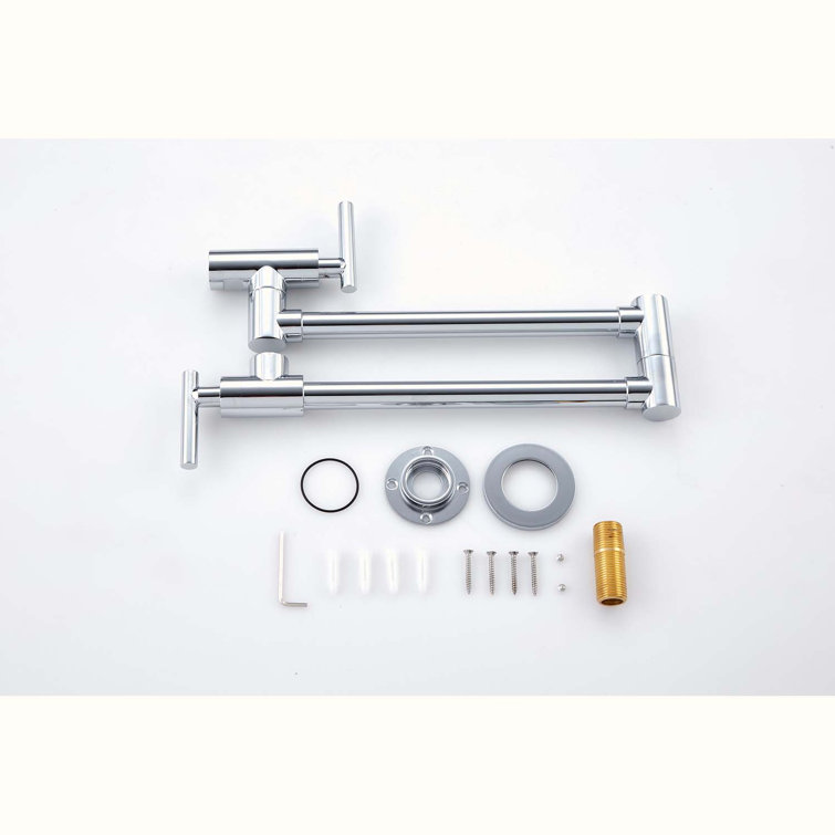 Chrome Wall Mount Folding Kitchen Pot Filler Faucet