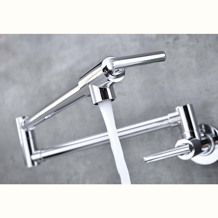 Chrome Wall Mount Folding Kitchen Pot Filler Faucet