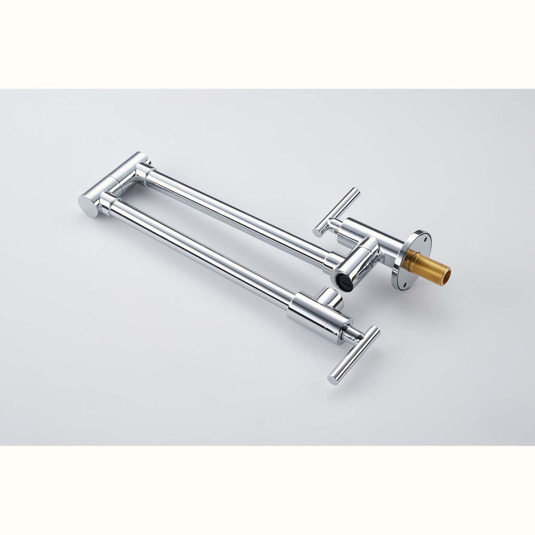 Chrome Wall Mount Folding Kitchen Pot Filler Faucet