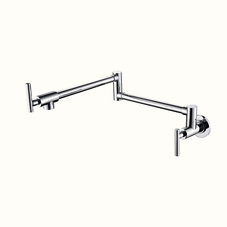 Chrome Wall Mount Folding Kitchen Pot Filler Faucet