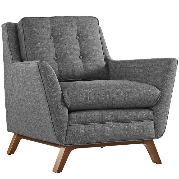Gray Mid-Century Modern 3-Piece Upholstered Living Room Set