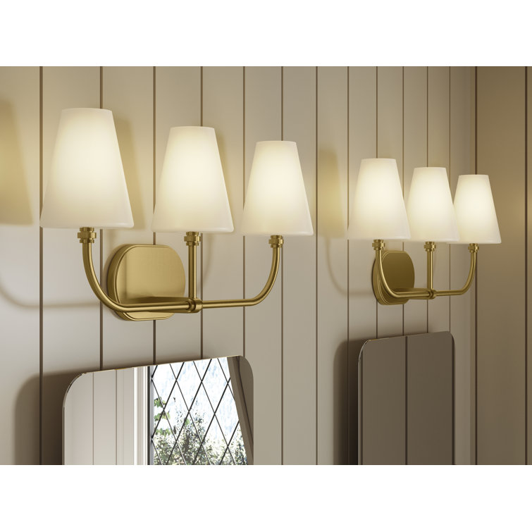 Vibrant Brushed Moderne Brass Rectangular Frameless Bathroom Vanity Mirror