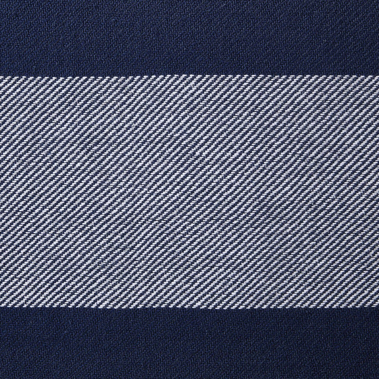 Boylston Navy and White Full Cotton Reversible Blanket
