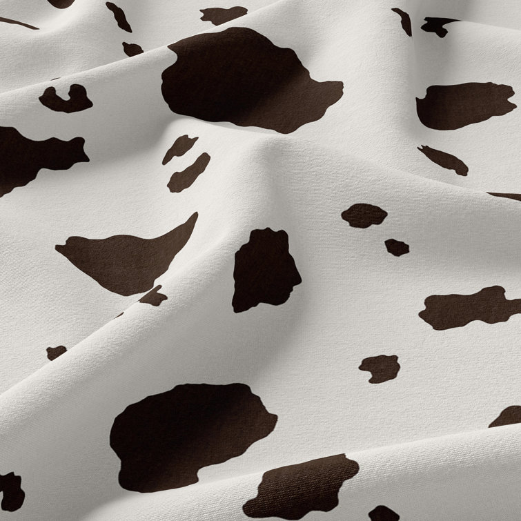 Cow Print Brown and Cream Polyester Pillow Shams, Standard/Queen