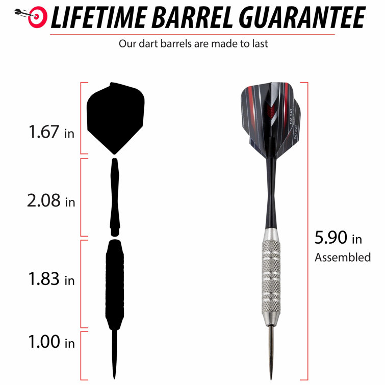 Fat Cat Fat Cat Darts in a Jar Steel Tip Dart (Set of 21)