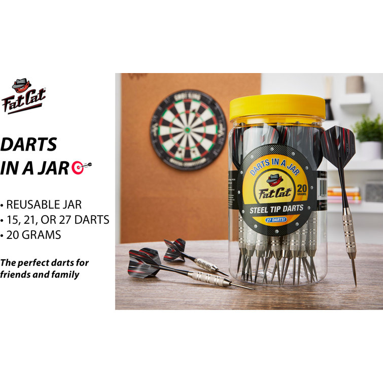 Fat Cat Fat Cat Darts in a Jar Steel Tip Dart (Set of 21)