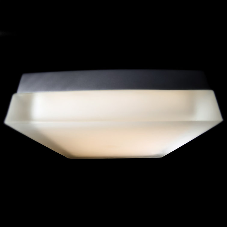 Matrix Black Glass 12" LED Indoor/Outdoor Flush Mount