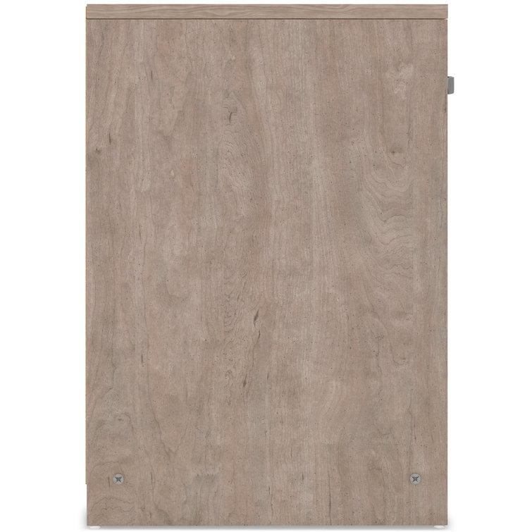 Transitional Beige 1-Drawer Nightstand with Satin Nickel Pulls