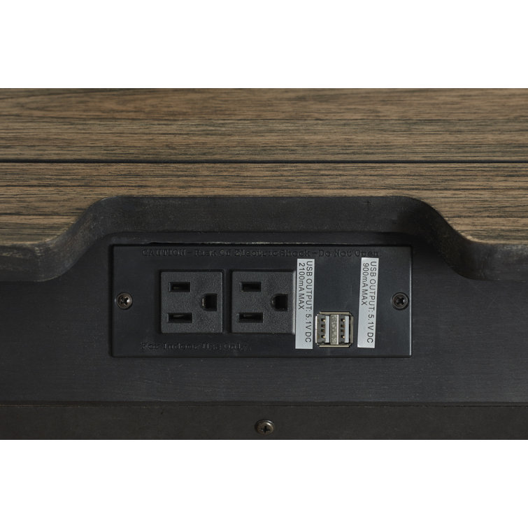 Vintage-Inspired Markenburg 3-Drawer Nightstand with USB Ports, Brown