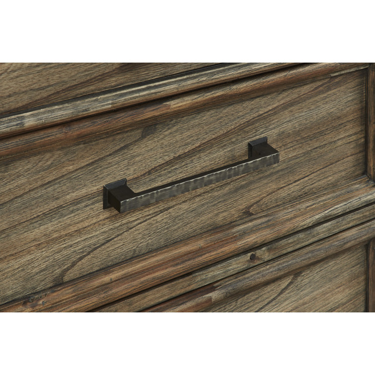 Vintage-Inspired Markenburg 3-Drawer Nightstand with USB Ports, Brown