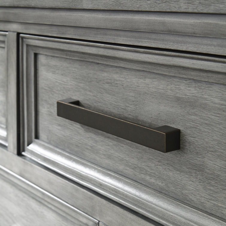Russelyn Transitional 2-Drawer Nightstand in Weathered Gray